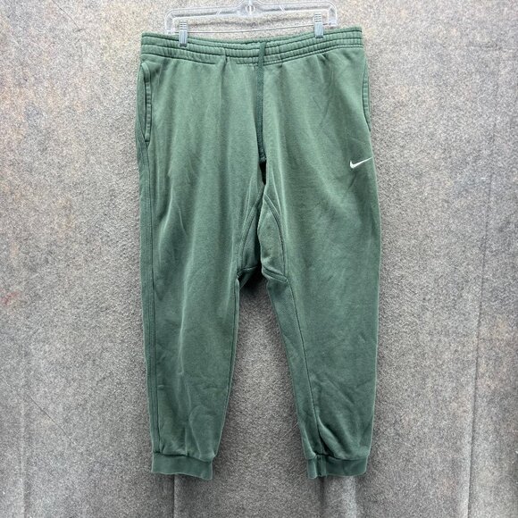 Nike Jogger Mens XL Green Athletic Swoosh Logo Extra Large Club Fleece Tech - Picture 1 of 9